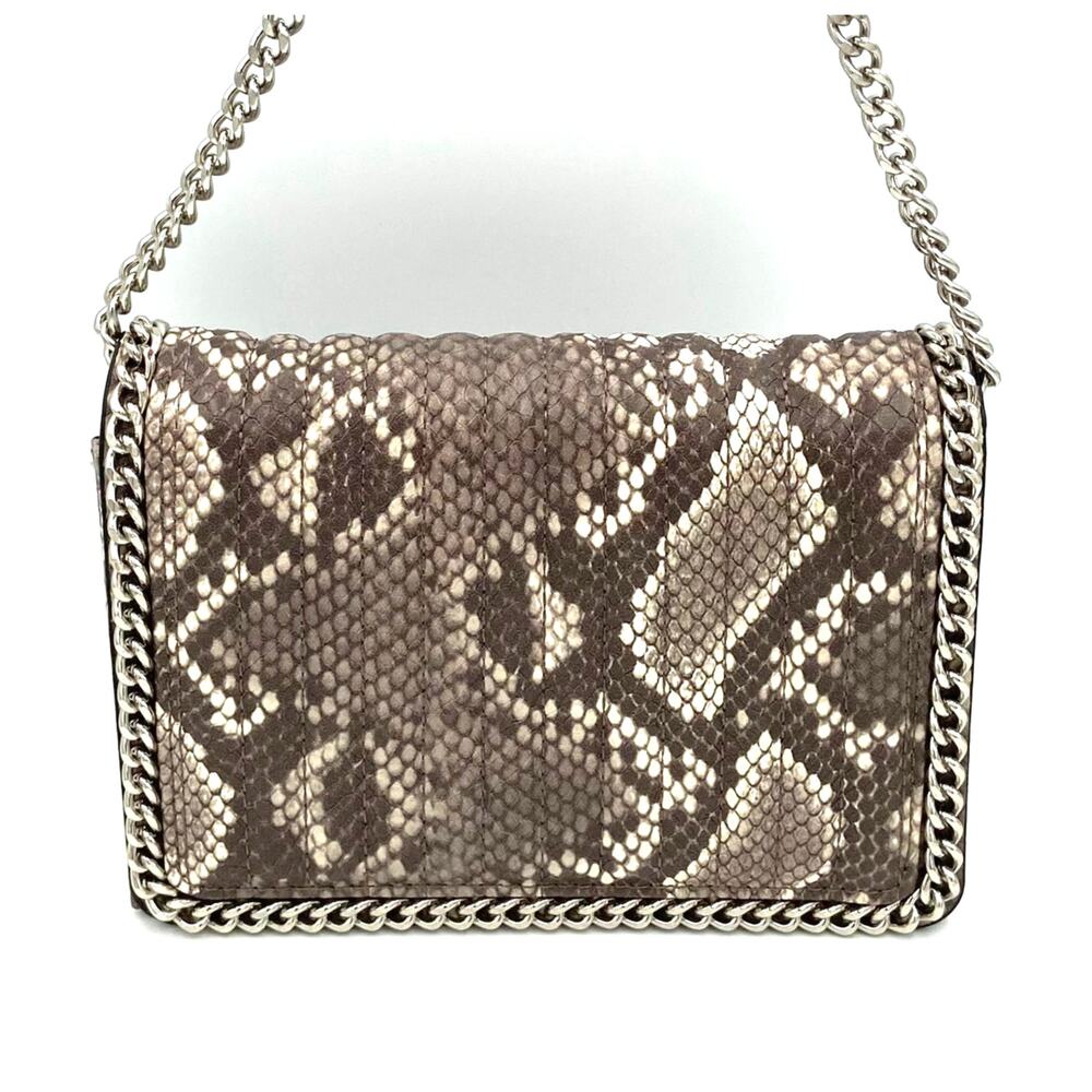 Express Faux Snakeskin Brown Crossbody Bag with Chain Strap New With Tags